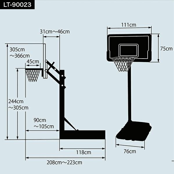ライフタイム バスケットゴール LT-90023 6段階高さ調節可能 LIFETIME