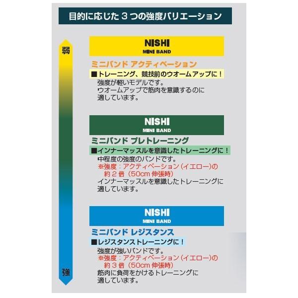 在庫あり  ニシスポーツ ミニバンド3種セット  直径約25.7cm  NISHIスポーツ トレーニング リハビリ フィットネス｜basket-exceed｜03