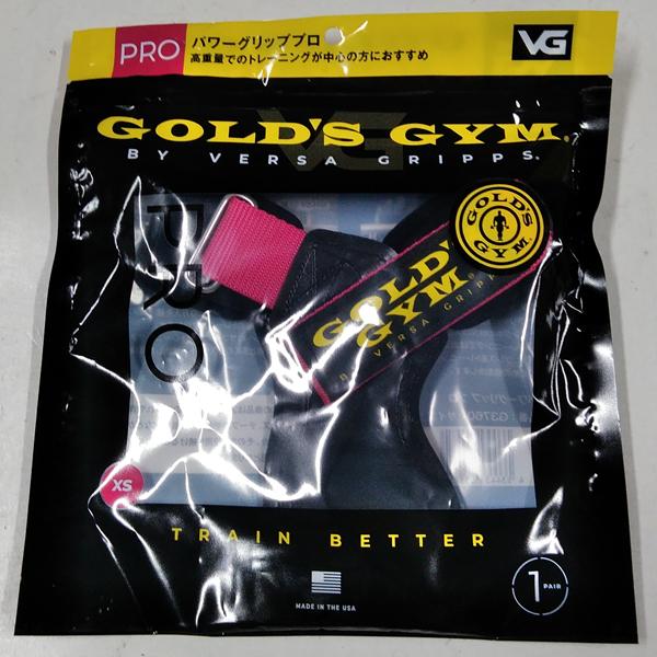 ゴールドジム（GOLD'S GYM） パワーグリッププロ（ピンク XSサイズ