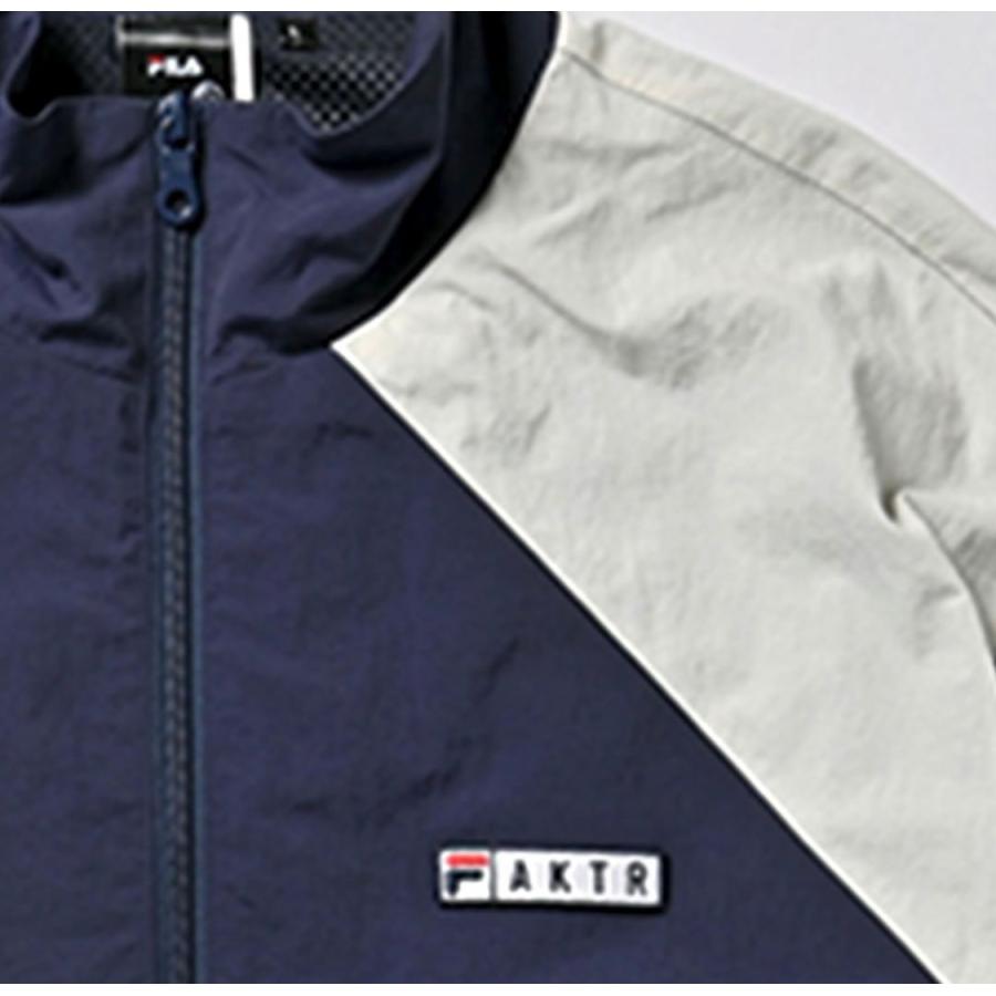 AKTR xFILA DIAGONAL CUTTING JACKET NAVY アクター フィラ ウェア
