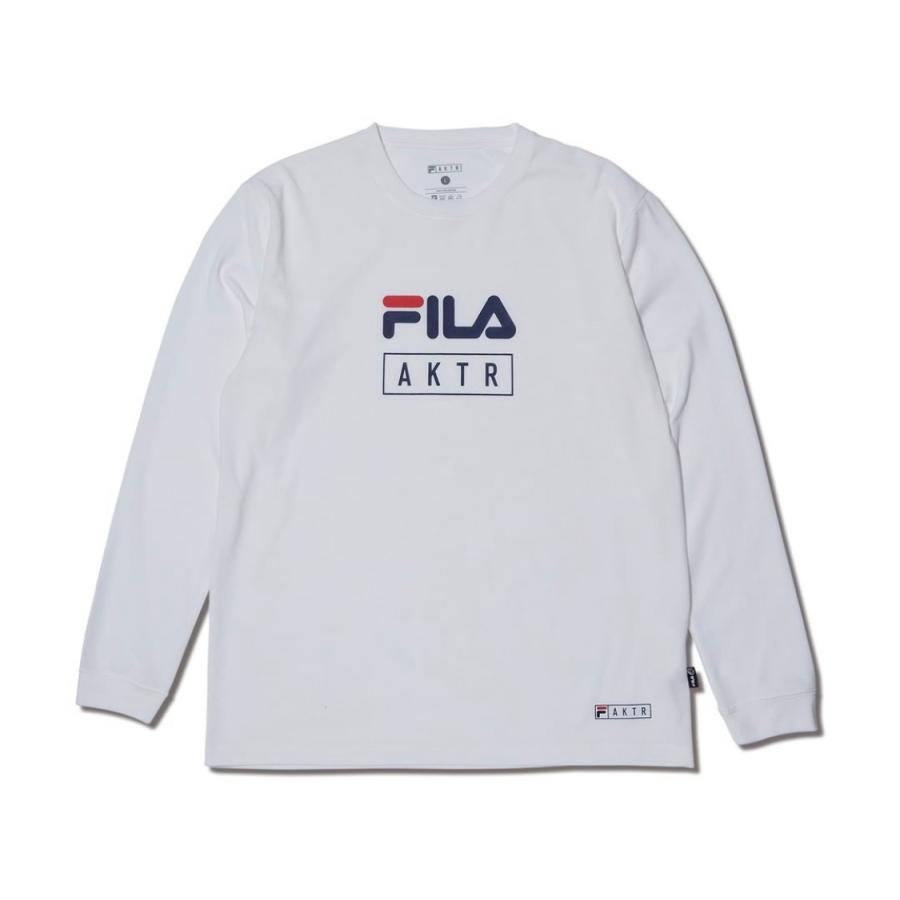 AKTR xFILA LOGO L/S SPORTS TEE WHITE アクター フィラ ウェア  