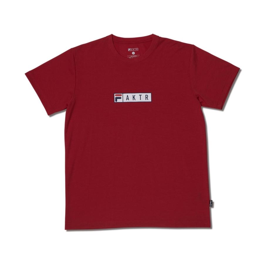 AKTR x FILA BOX LOGO SPORTS TEE RED アクター フィラ ウェア 