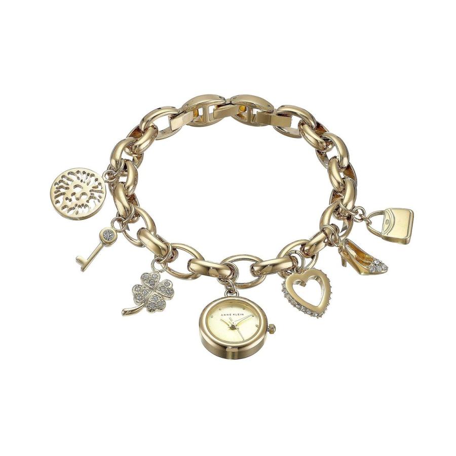 Anne Klein Gold Charm Bracelet 腕時計 ゴールド文字盤 クオーツ レディース 10-7604CHRM | 