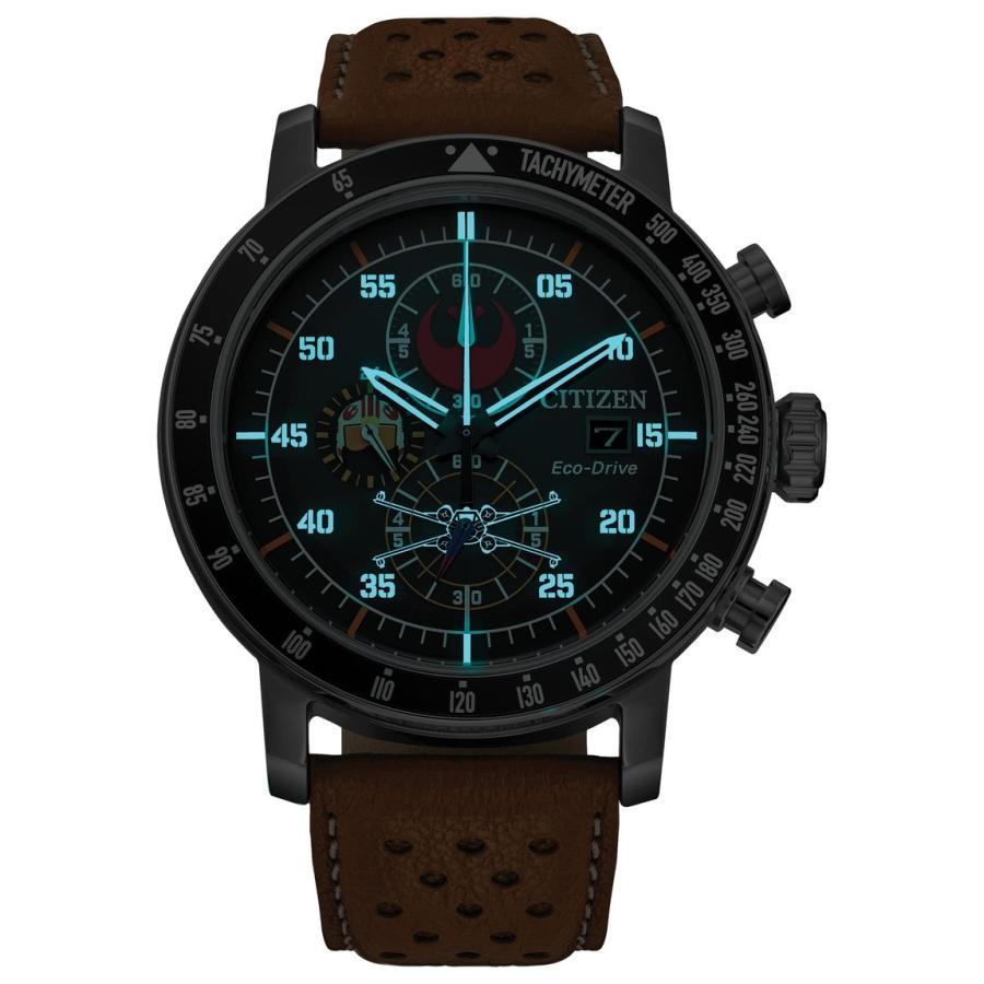 Citizen Star Wars Rebel Pilot 腕時計 メンズ エコ・ドライブ クロノグラフ シルバー CA4478-56L |  | 01