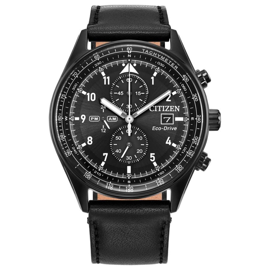 Citizen Eco-Drive Weekender Sport Casual 腕時計 メンズ ブラック文字盤 クロノグラフ CA0775-01E | 