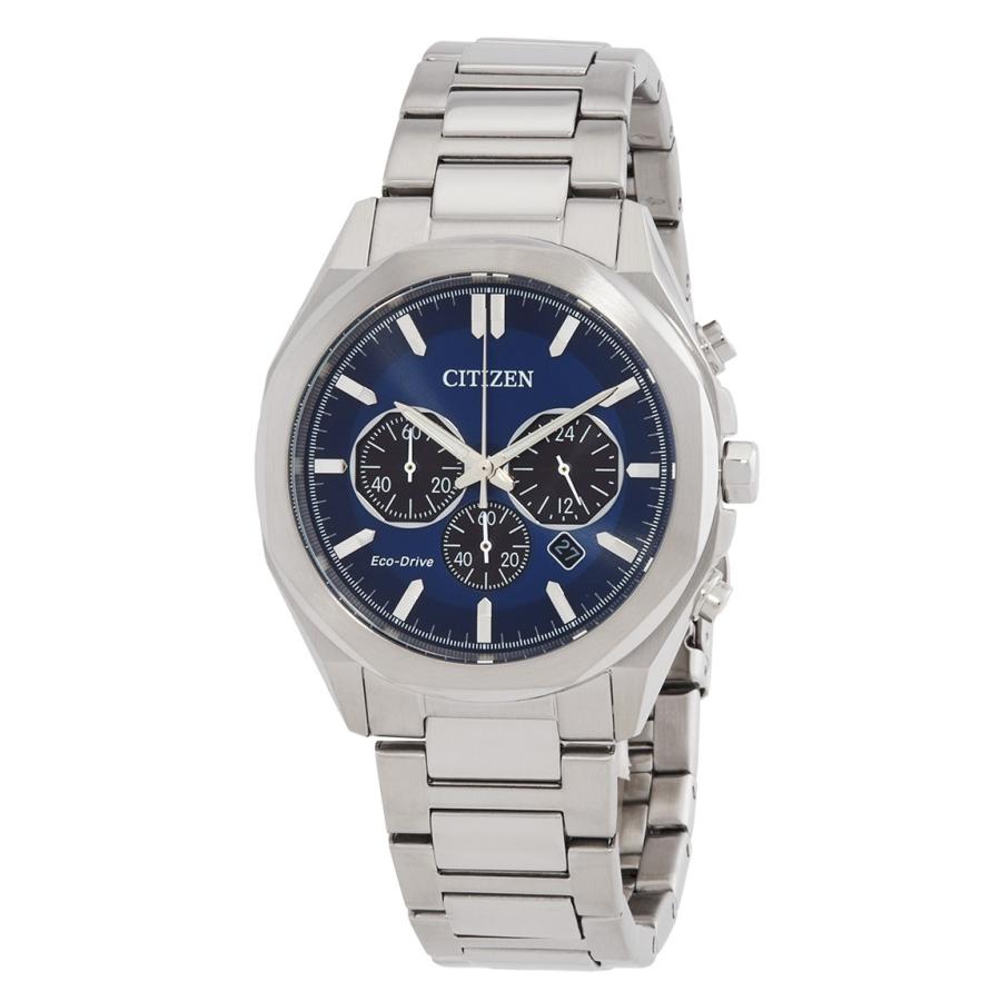 Citizen Eco-Drive Chronograph 腕時計 ブルー文字盤 ステンレス ソーラー メンズ CA4590-81L | 