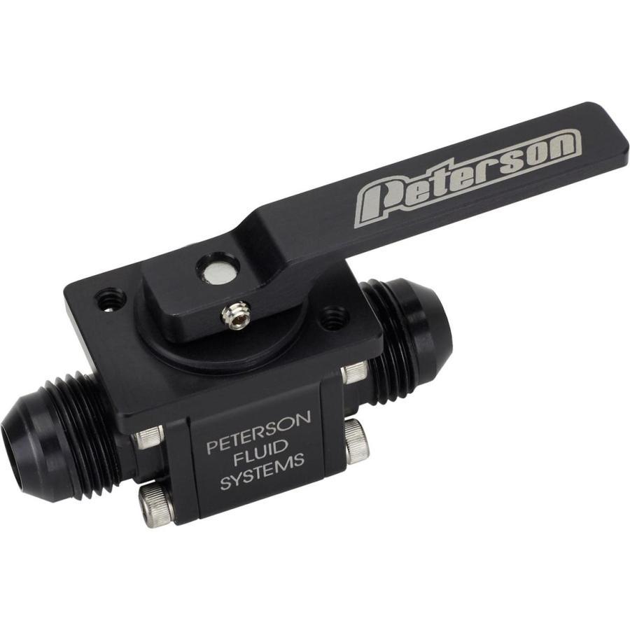 Peterson Fluid Systems シャットオフバルブ ボールバルブ パネルマウント 8AN オス-オス レッドアルマイト | 
