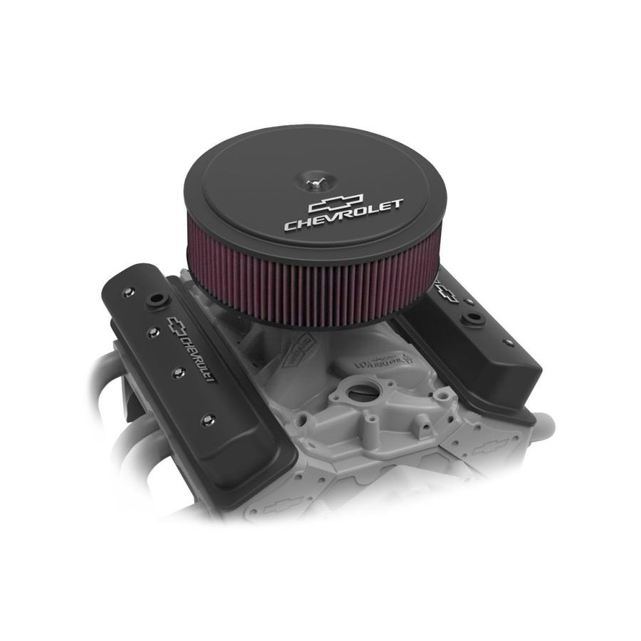 Holley エアクリーナー シボレー GM V8 14インチ径 4インチ高 フィンデザイン サテンブラック |  | 01