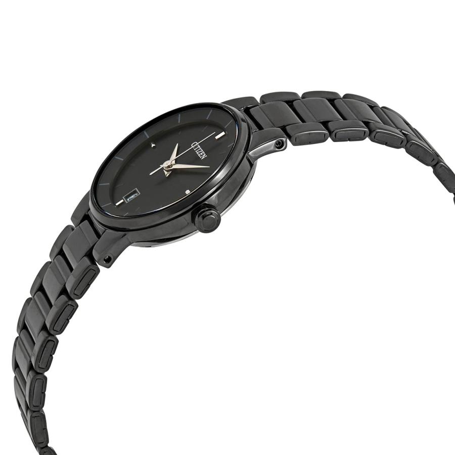Citizen クオーツ ブラックダイヤル ブラックイオンプレーテッド レディース 腕時計 EU6017-54E |  | 01