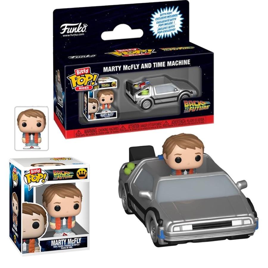 ファンコ バック・トゥ・ザ・フューチャー ジュラシック・パーク ビティポップ フィギュア ライド セット デロリアン タイムマシン SUV |  | 01