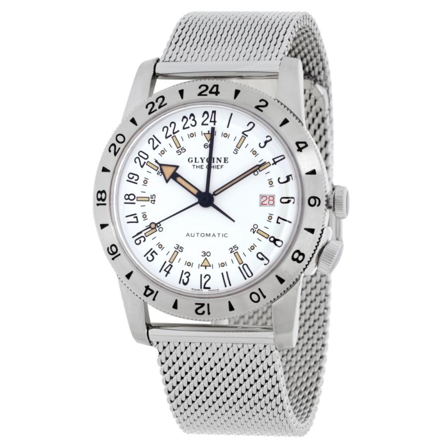 Glycine Airman Vintage The Chief 腕時計 ホワイト文字盤 自動巻き ユニセックス ステンレス GL0466 | 
