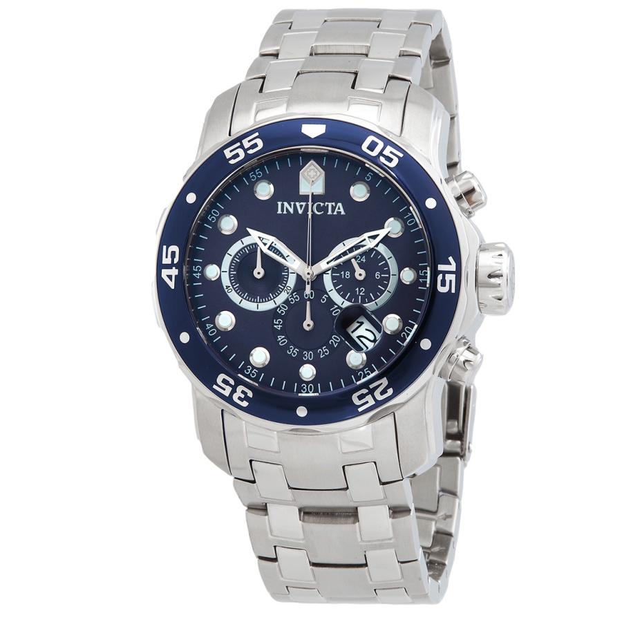 Invicta Pro Diver 腕時計 クロノグラフ ブルー文字盤 ステンレス メンズ 0070 | 