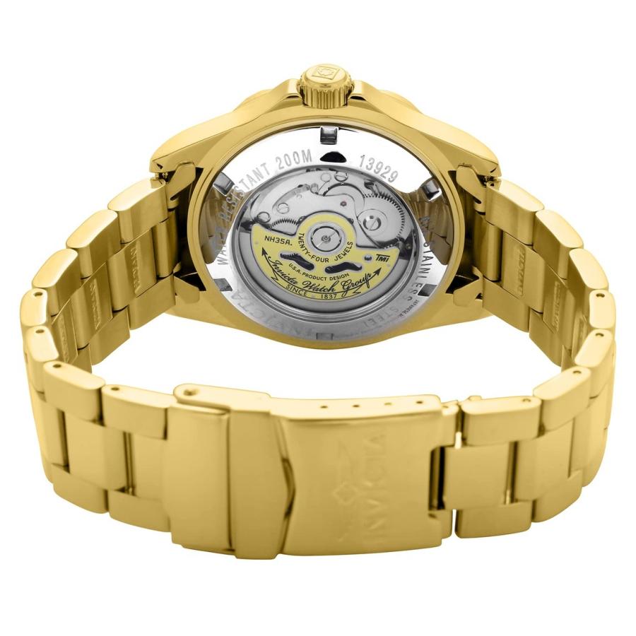 Invicta Pro Diver 腕時計 メンズ 自動巻き ゴールド文字盤 18kゴールドイオンプレーティング ステンレス 13929 |  | 01