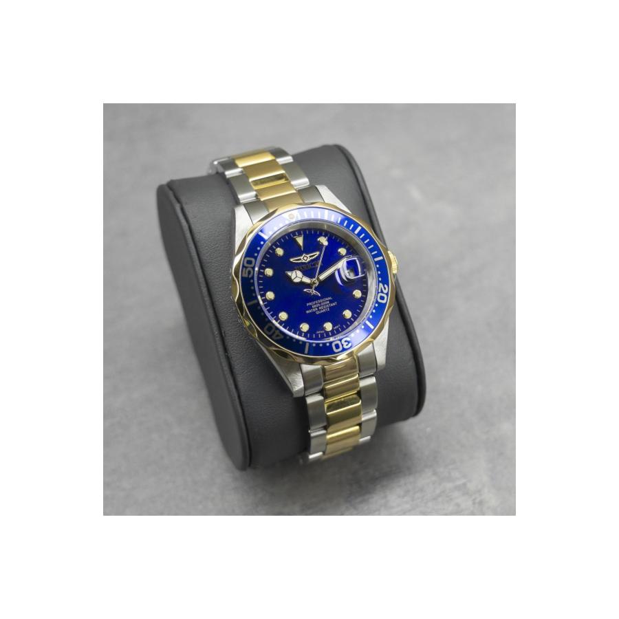 Invicta Pro Diver 腕時計 メンズ 日本製クオーツ ブルー文字盤 18kゴールドコンビ 17050 |  | 01