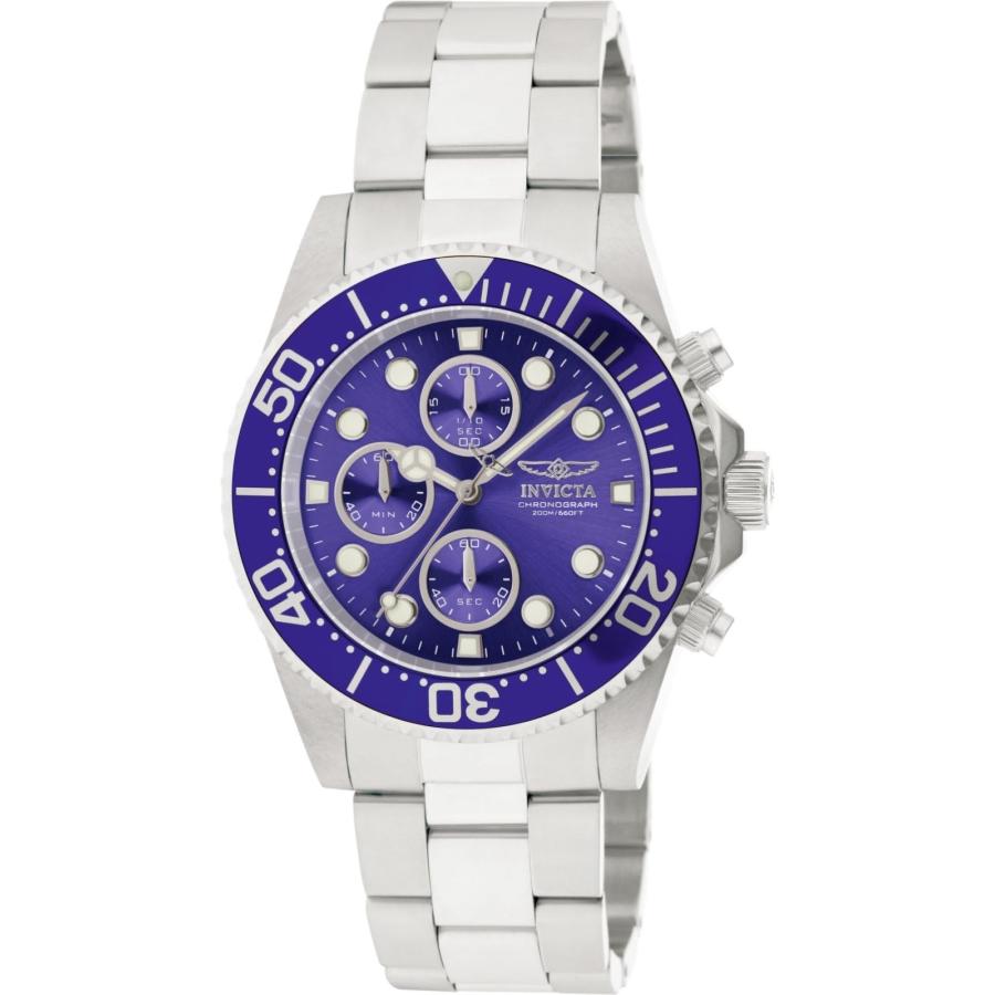 Invicta Pro Diver Collection 腕時計 メンズ ステンレス シルバー/ブルー文字盤 日本製クオーツ 1769 | 