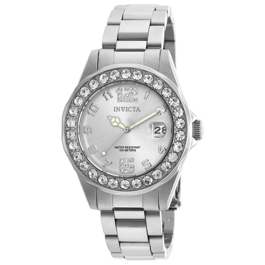 Invicta Pro Diver 腕時計 レディース シルバー文字盤 クォーツ ステンレス 21396 | 