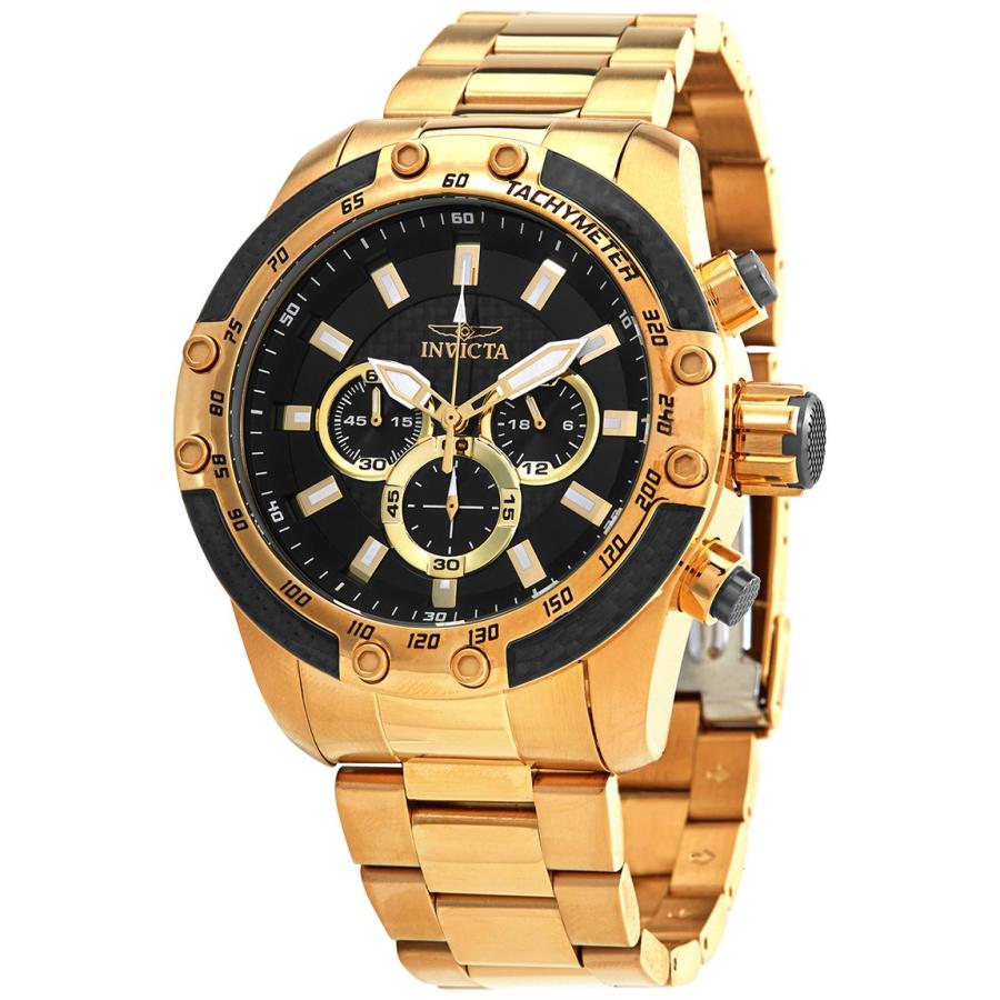 Invicta Speedway Chronograph 腕時計 ブラックダイヤル クォーツ メンズ 28658 | 