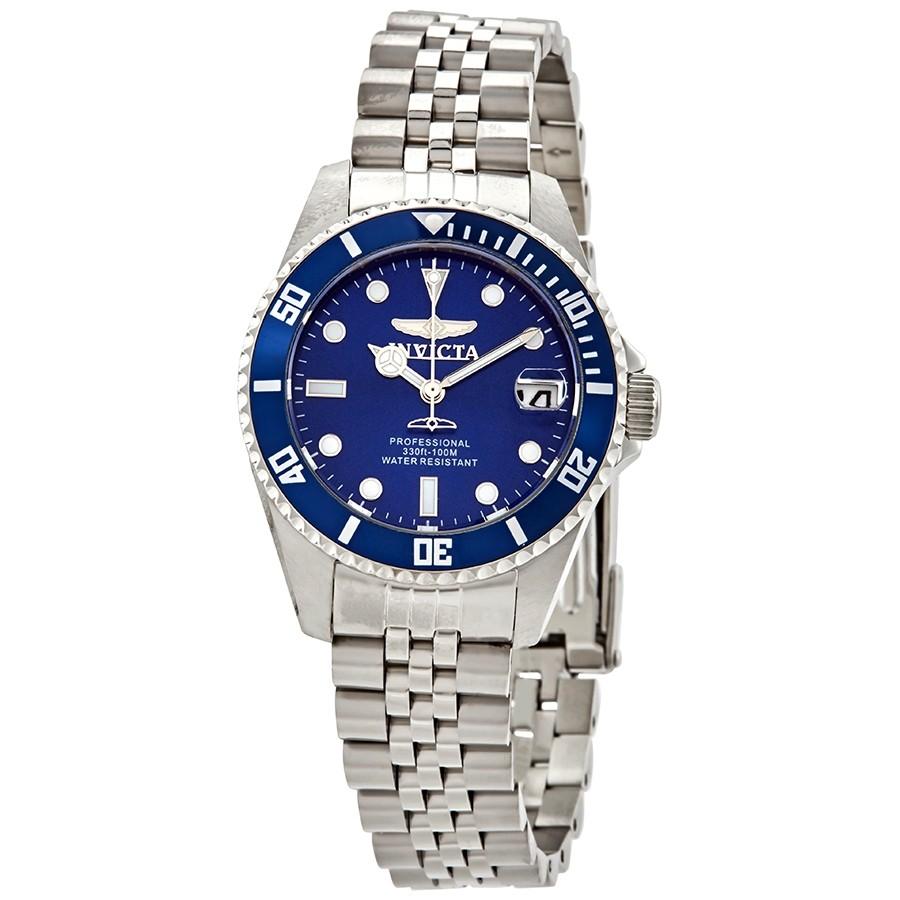 Invicta Pro Diver 腕時計 レディース ブルー文字盤 クオーツ ステンレス 100m防水 29187 | 