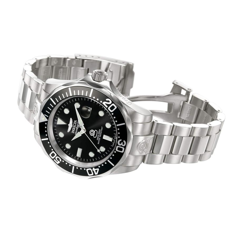 Invicta Pro Diver 腕時計 メンズ ブラックダイヤル 自動巻 ステンレス 3044 |  | 04