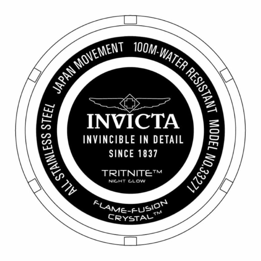 Invicta Pro Diver 腕時計 ブラックダイヤル イエローゴールド メンズ クオーツ 33271 |  | 02