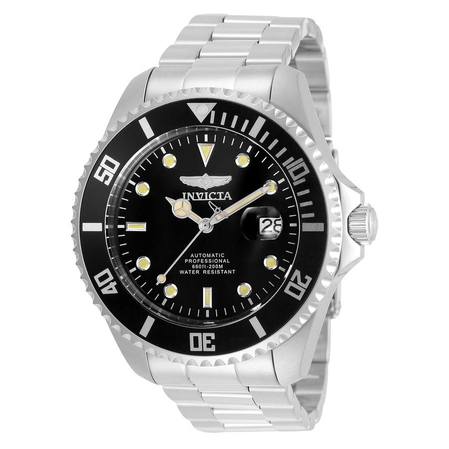 Invicta Pro Diver 腕時計 自動巻 ブラック文字盤 ステンレス メンズ 35717 | 