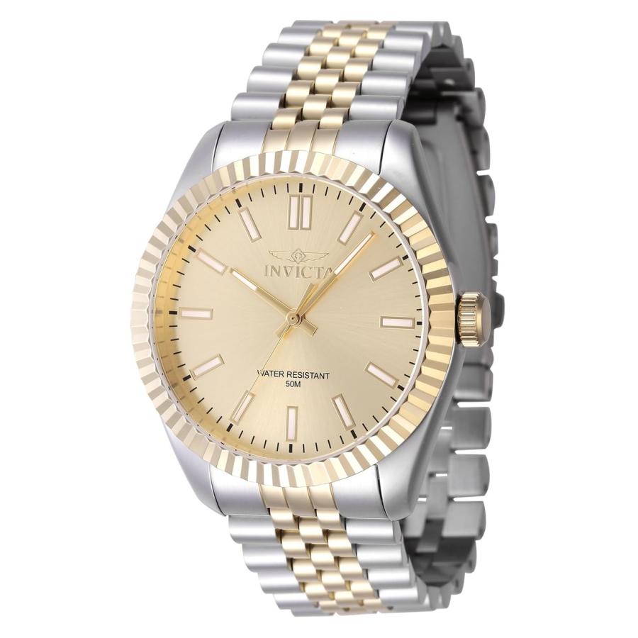 Invicta Specialty 腕時計 メンズ 43mm ステンレススチール ゴールド文字盤 クォーツ | 