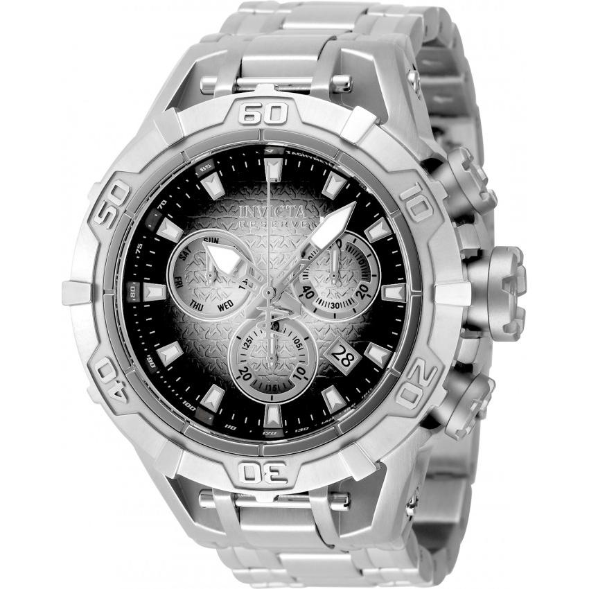 Invicta Reserve Ocean Warrior 腕時計 クロノグラフ クォーツ メンズ シルバー ブラック 47847 | 