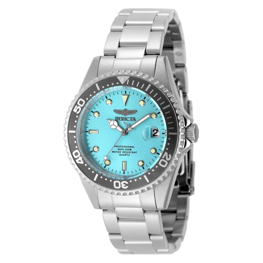 Invicta Pro Diver 腕時計 メンズ 37.5mm ステンレス ブルー文字盤 クオーツ PC32 | 