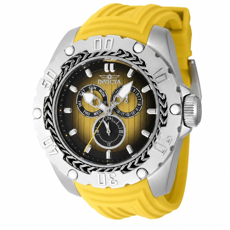 レア腕時計　アドバン　 イエロー Invicta Explorer Orvantis 腕時計 52mm イエロー/ブラック文字盤