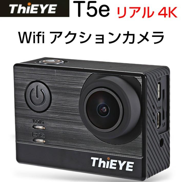 Thieye T5e 4K アクションカメラ WiFi 液晶モニター付き 防水 マイク入力端子 バイク ツーリング撮影 動画 マリンスポーツ 正規販売店 日本語説明書 | 