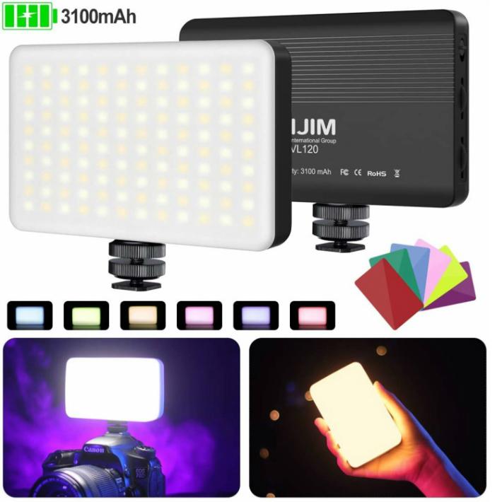 LED ビデオライト  撮影カメラ USB充電式 3200k-6500k CRI95 シューマウント付きiPhone Gopro osmo pocket用 Ulanzi VL120 | 