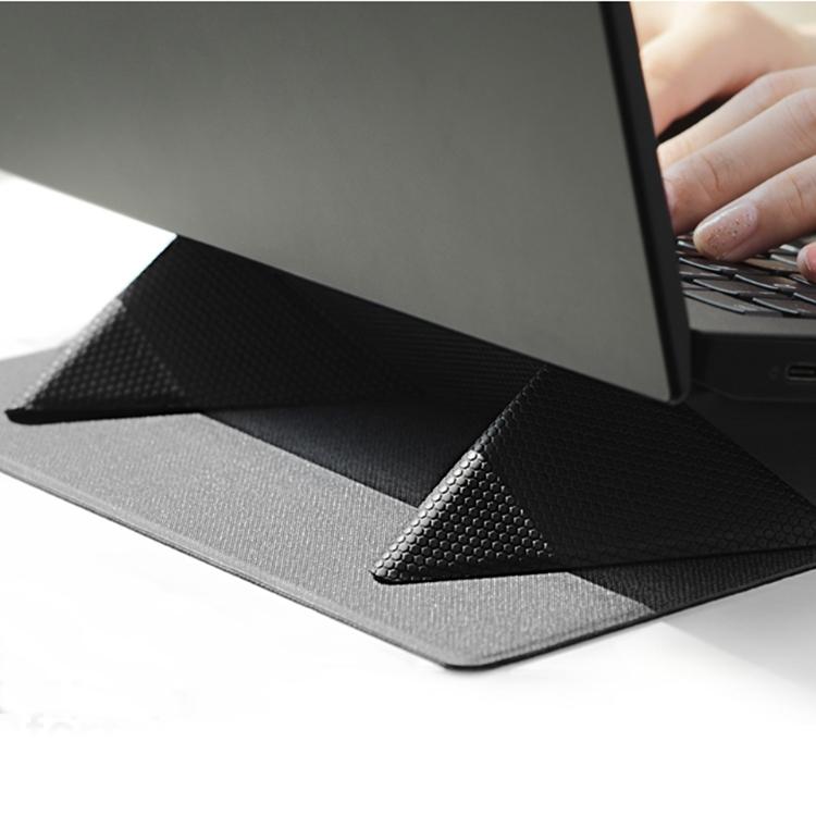 ノートパソコン 折りたたみスタンド 携帯用 カフェで仕事 Macbook マウスパッドにも | 