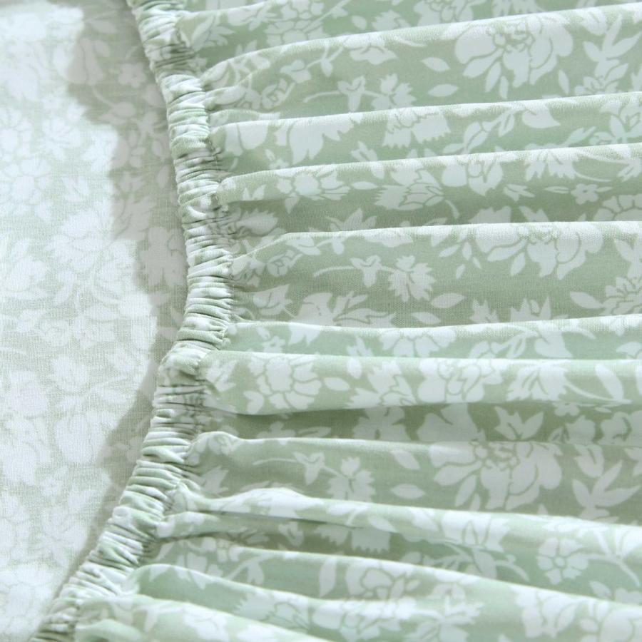 Laura Ashley ベッドシーツセット コットンパーケール 花柄 グリーン |  | 04