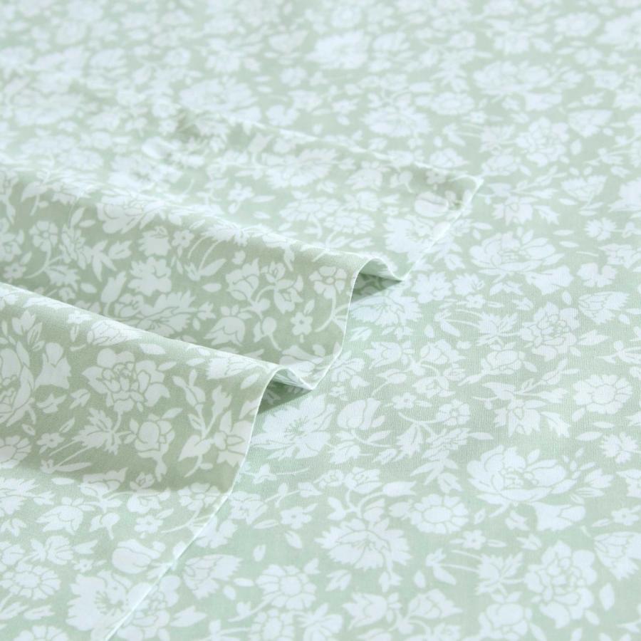 Laura Ashley ベッドシーツセット コットンパーケール 花柄 グリーン |  | 05
