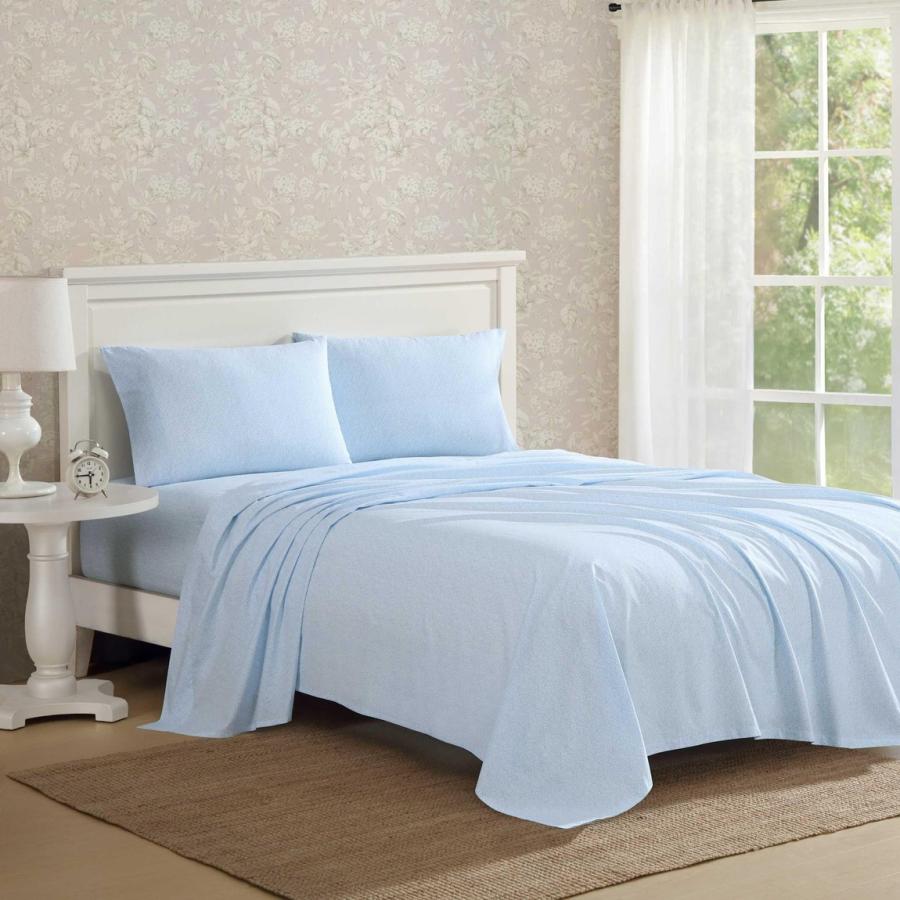 Laura Ashley ベッドシーツセット コットンパーケール Maeve Blue ブルー系 寝具 | 