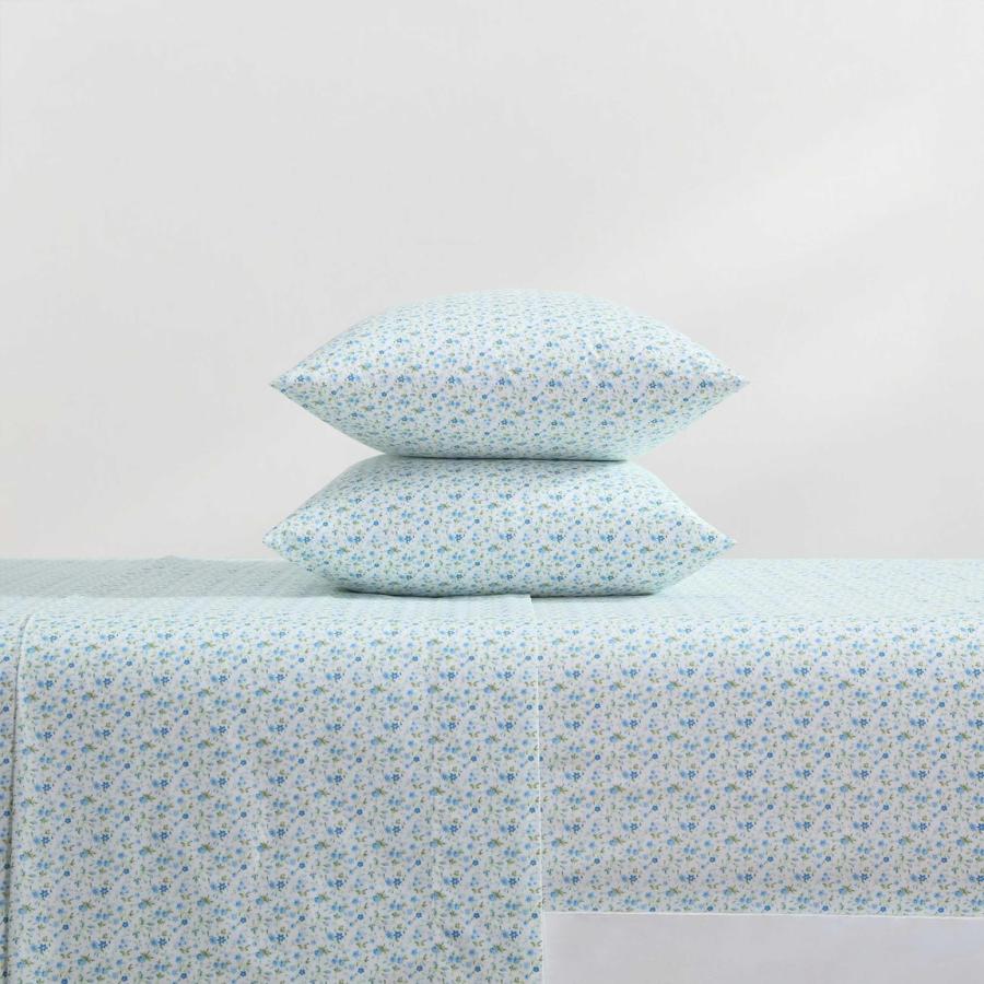 Laura Ashley シーツセット ブルー 小花柄 コットン パーケール 4点セット 布団カバー ベッドリネン |  | 02
