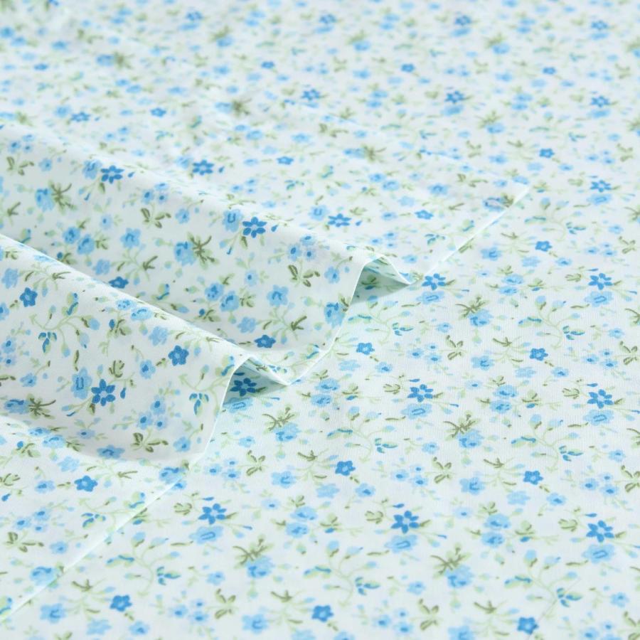 Laura Ashley シーツセット ブルー 小花柄 コットン パーケール 4点セット 布団カバー ベッドリネン |  | 04