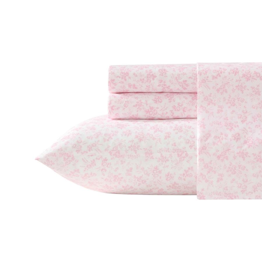 Laura Ashley ベッドシーツセット コットン100% 花柄 ピンク 寝具カバー 4点セット |  | 01