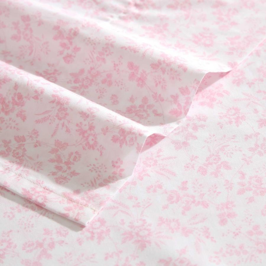 Laura Ashley ベッドシーツセット コットン100% 花柄 ピンク 寝具カバー 4点セット |  | 02
