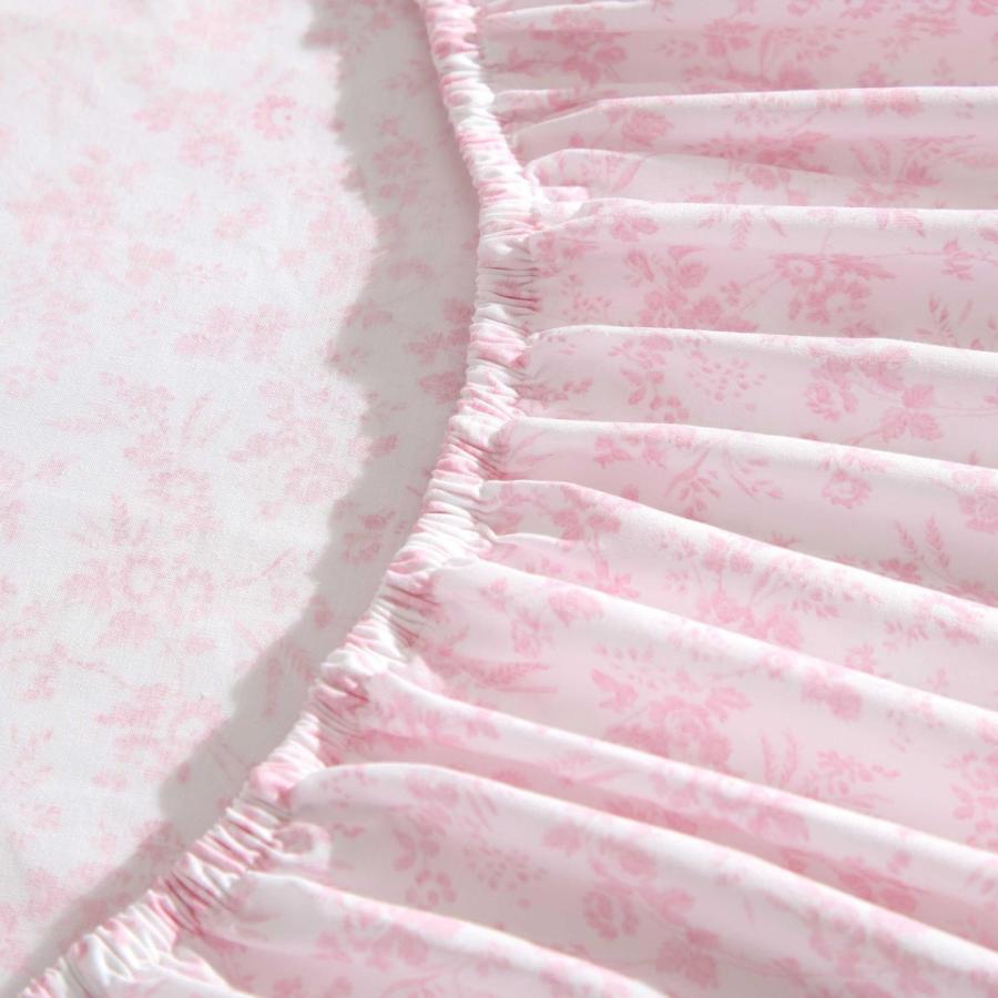 Laura Ashley ベッドシーツセット コットン100% 花柄 ピンク 寝具カバー 4点セット |  | 03