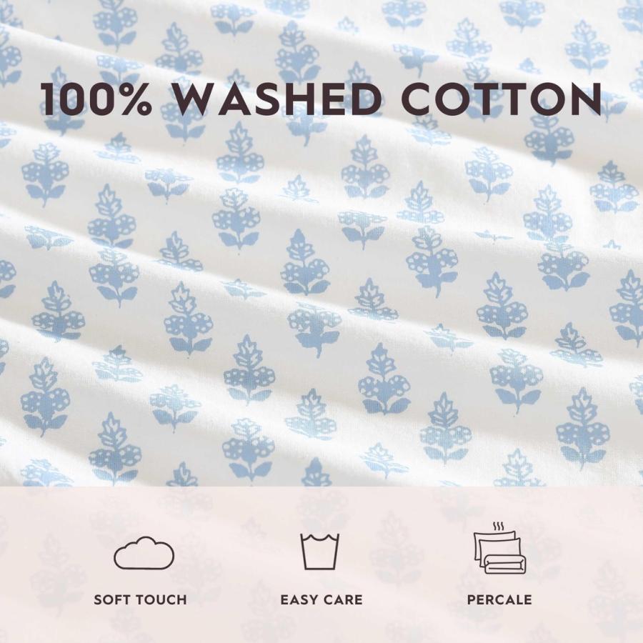 Laura Ashley ベッドシーツセット コットン パーケール Francesca Blue 花柄 寝具セット 4点セット |  | 05