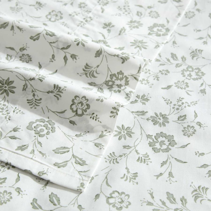 Laura Ashley ベッドシーツセット コットン パーケール 花柄 ミランダグリーン 4点セット |  | 02