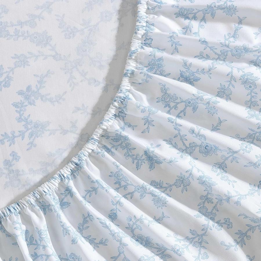 ローラアシュレイ シーツセット ビクトリアブルー 花柄 コットン100% パーカル織り 4点セット 寝具 シーツ 枕カバー フリル |  | 05