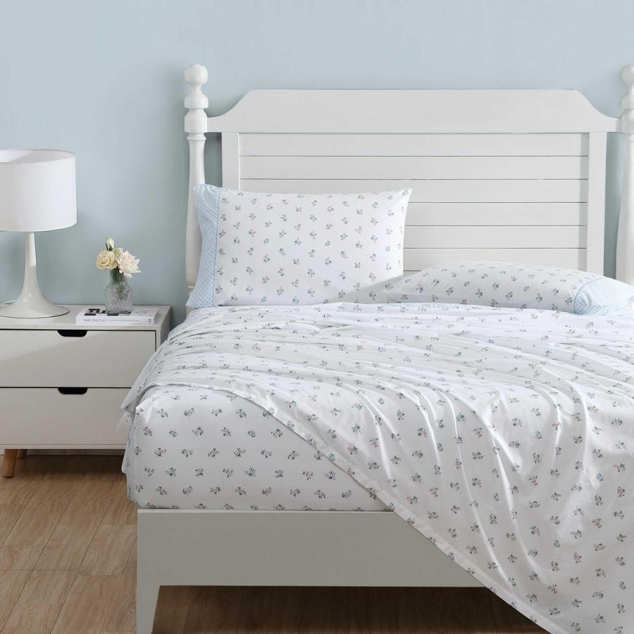 Laura Ashley ベッドシーツセット コットンパーケール 花柄 Harperette Blue |  | 01