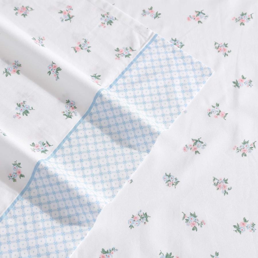 Laura Ashley ベッドシーツセット コットンパーケール 花柄 Harperette Blue |  | 03