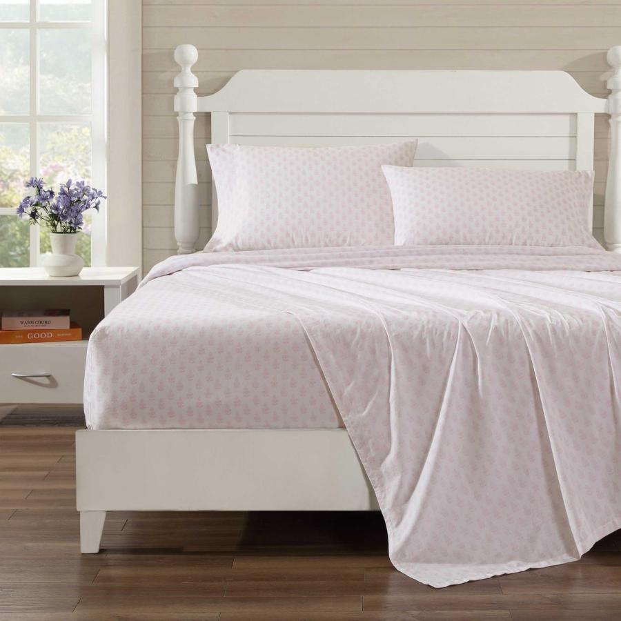 Laura Ashley ベッドシーツセット Francesca Pink コットン パーケール 布団カバー ピローケース |  | 01