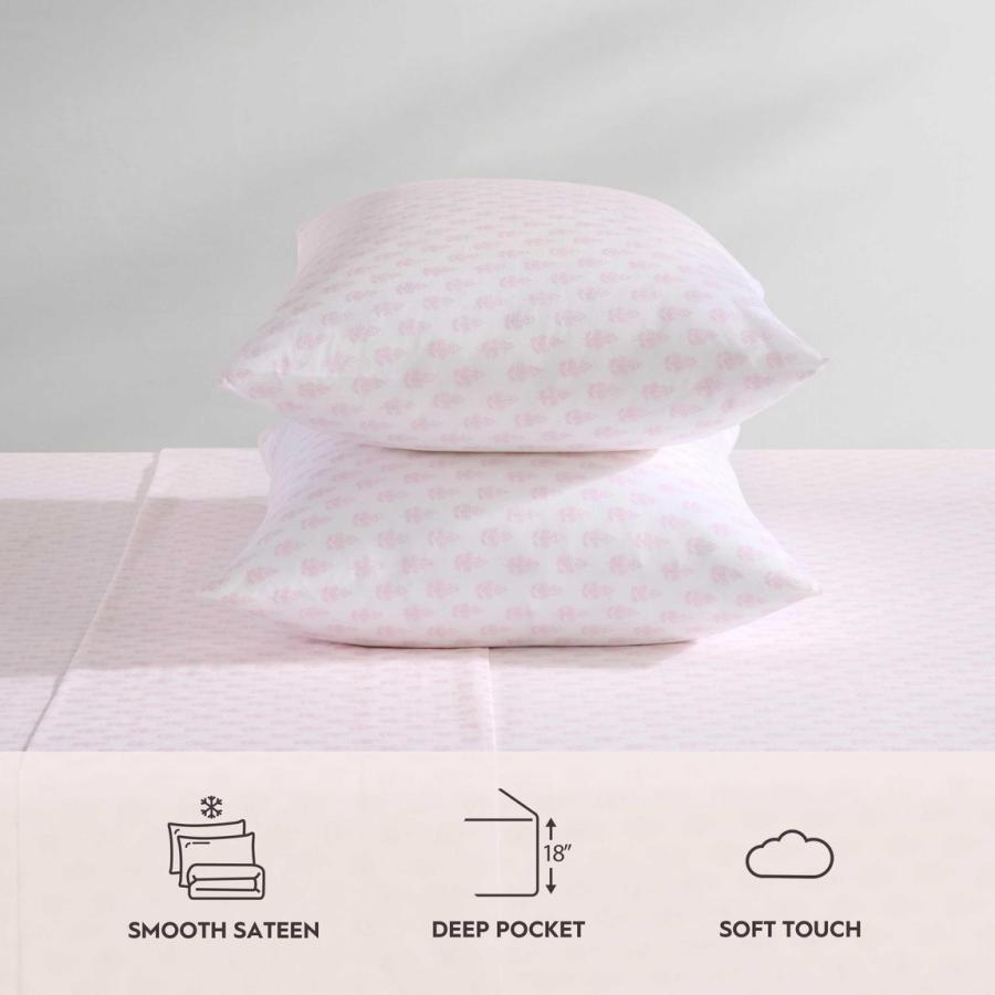 Laura Ashley ベッドシーツセット Francesca Pink コットン パーケール 布団カバー ピローケース |  | 06