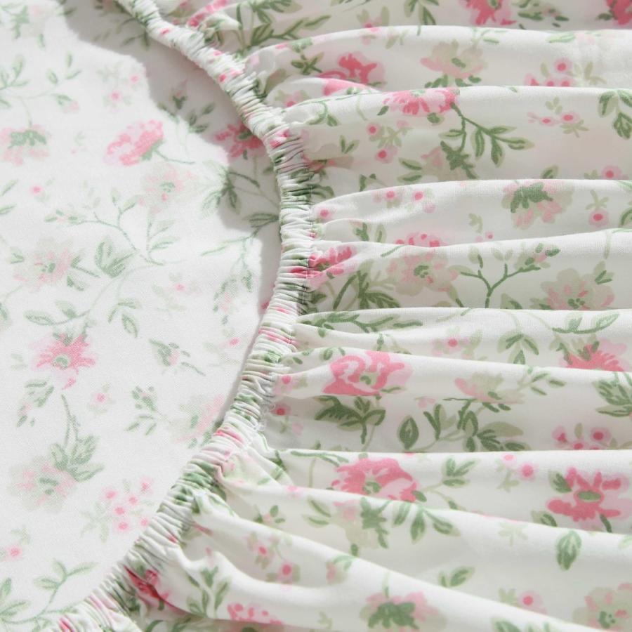 Laura Ashley ベッドシーツ4点セット フラットシーツ ボックスシーツ 枕カバー2枚 花柄 Bonnie Pink |  | 03