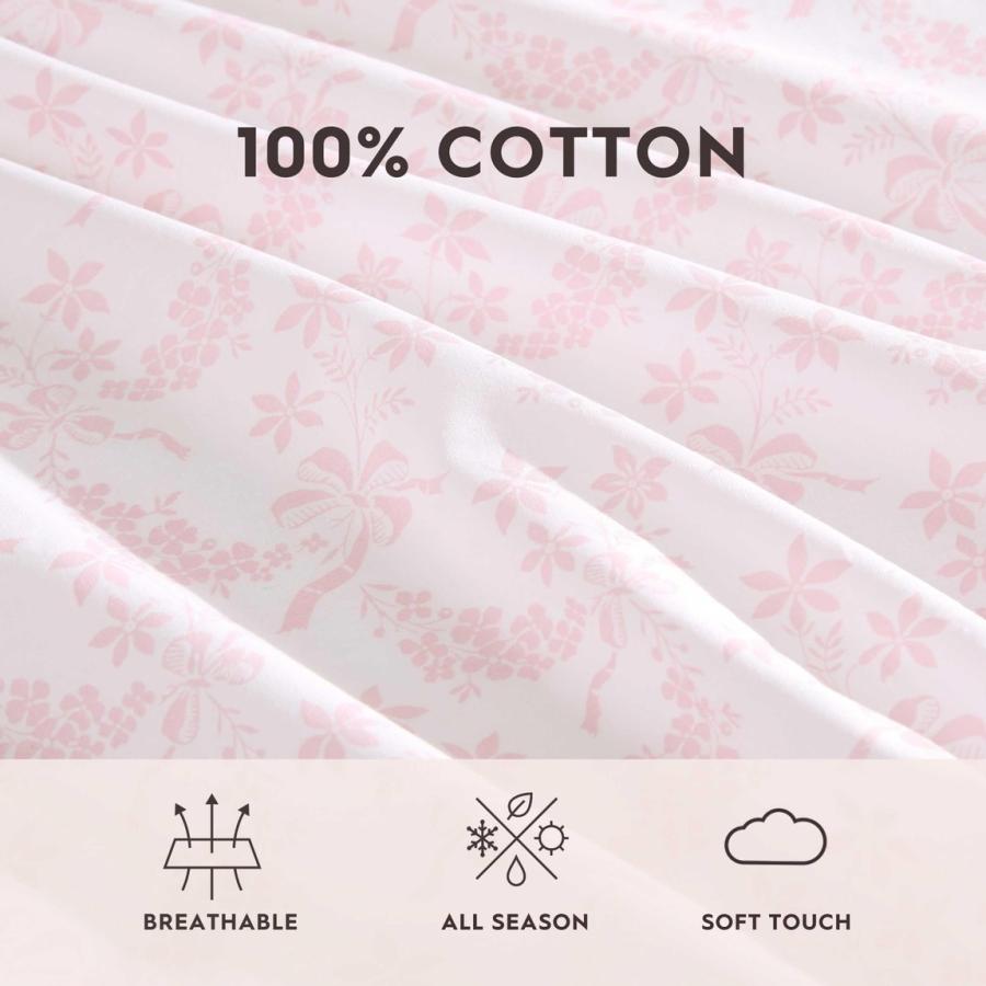 ローラアシュレイ シーツセット アントワネット ピンク 花柄 100%コットン パーケール織 寝具 4点セット ボックスシーツ 枕カバー |  | 04