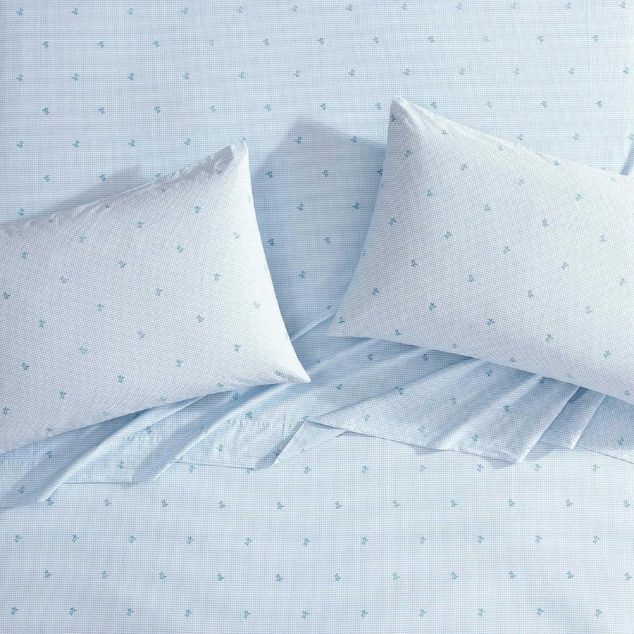 Laura Ashley シーツセット コットンパーケール ギンガムチェック柄 カメ柄 ブルー |  | 04